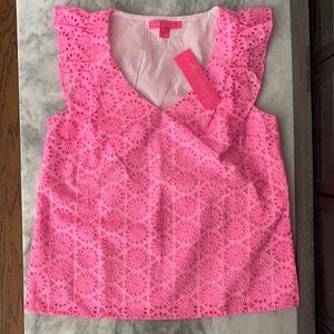 NWT Lilly Pulitzer Prosecco Pink Lina Top sz S